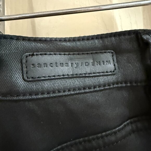 NWOT Sanctuary Hayden Coated High Rise Faux Leather pants - Picture 3 of 15